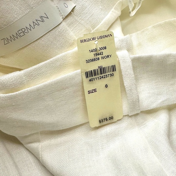 Zimmermann "Zinnia" shorts in plain white - Picture 9 of 12